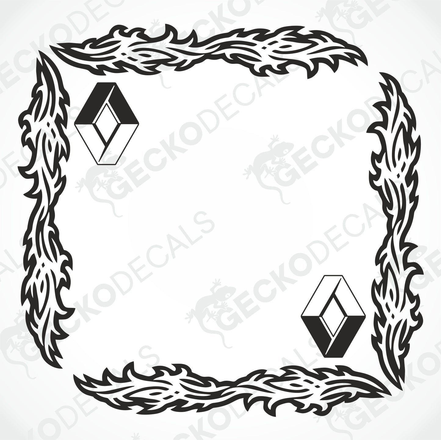 RENAULT TRIBAL SIDE WINDOW DECALS