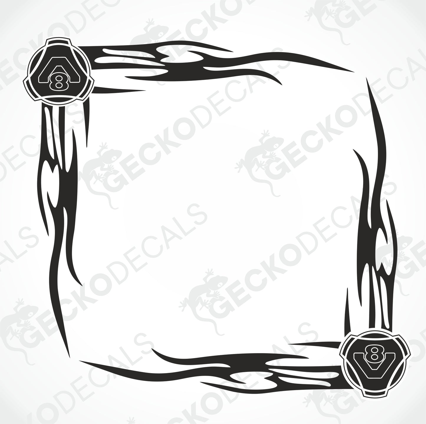 SCANIA TRIBAL V8 SIDE WINDOW DECALS