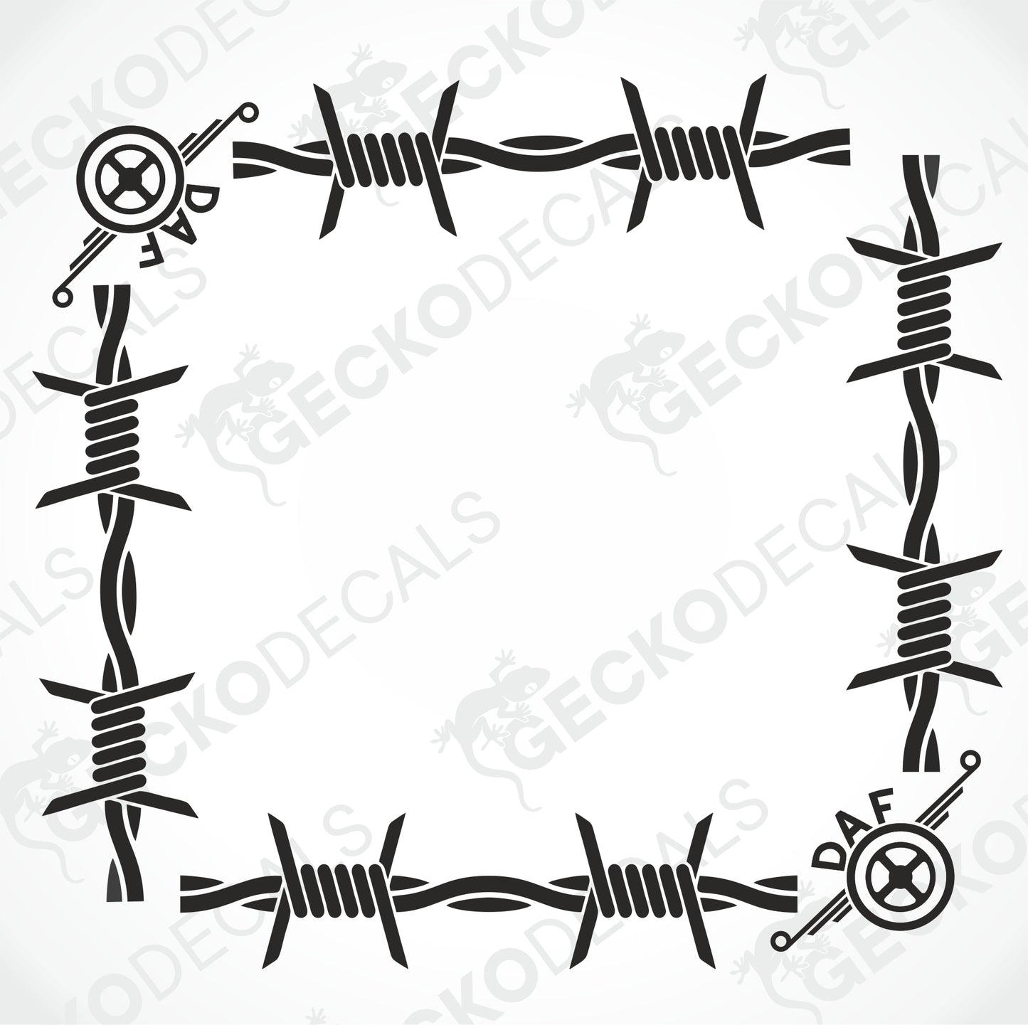 DAF BARBED WIRE SIDE WINDOW DECALS