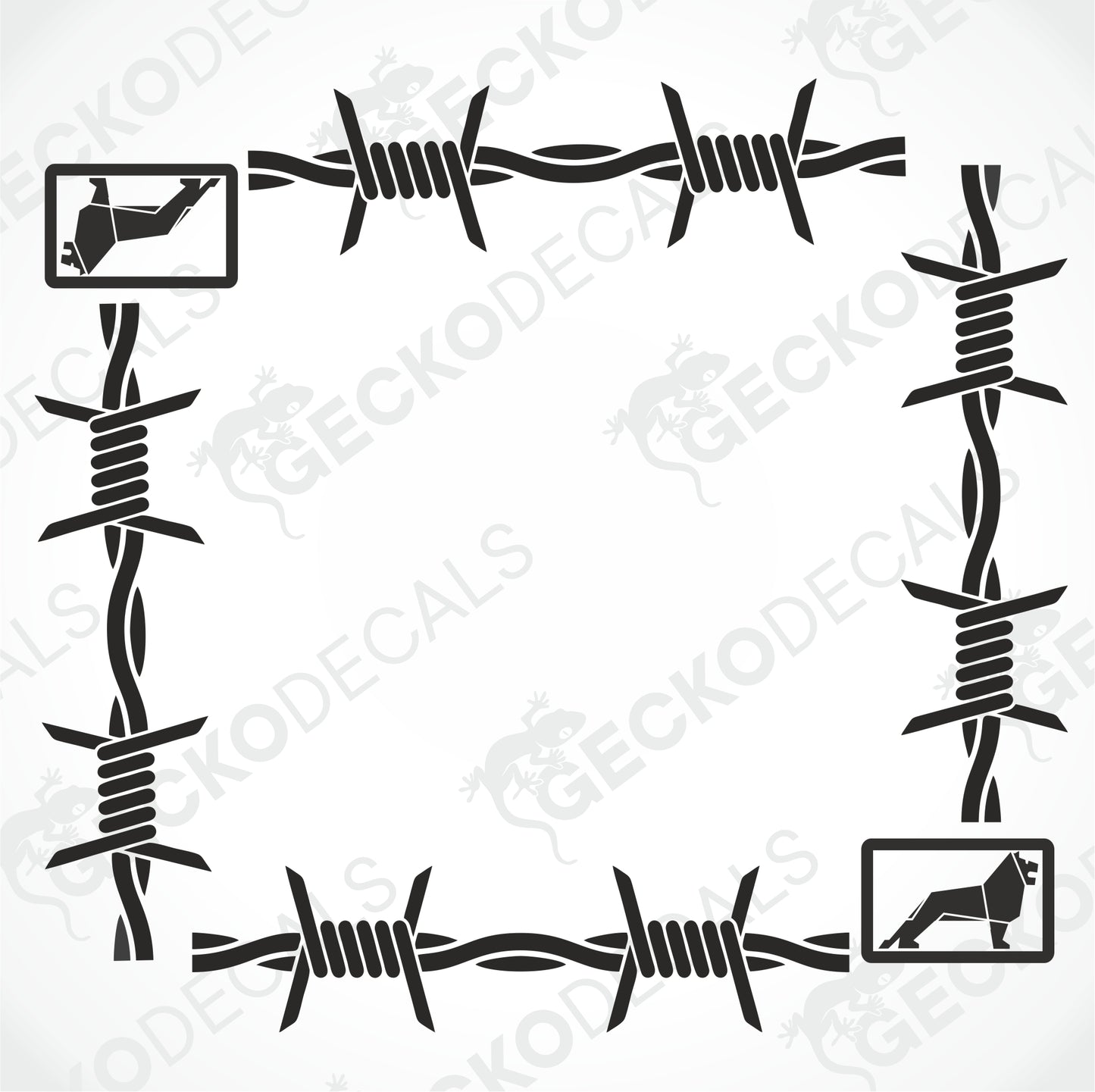 MAN BARBED WIRE SIDE WINDOW DECALS