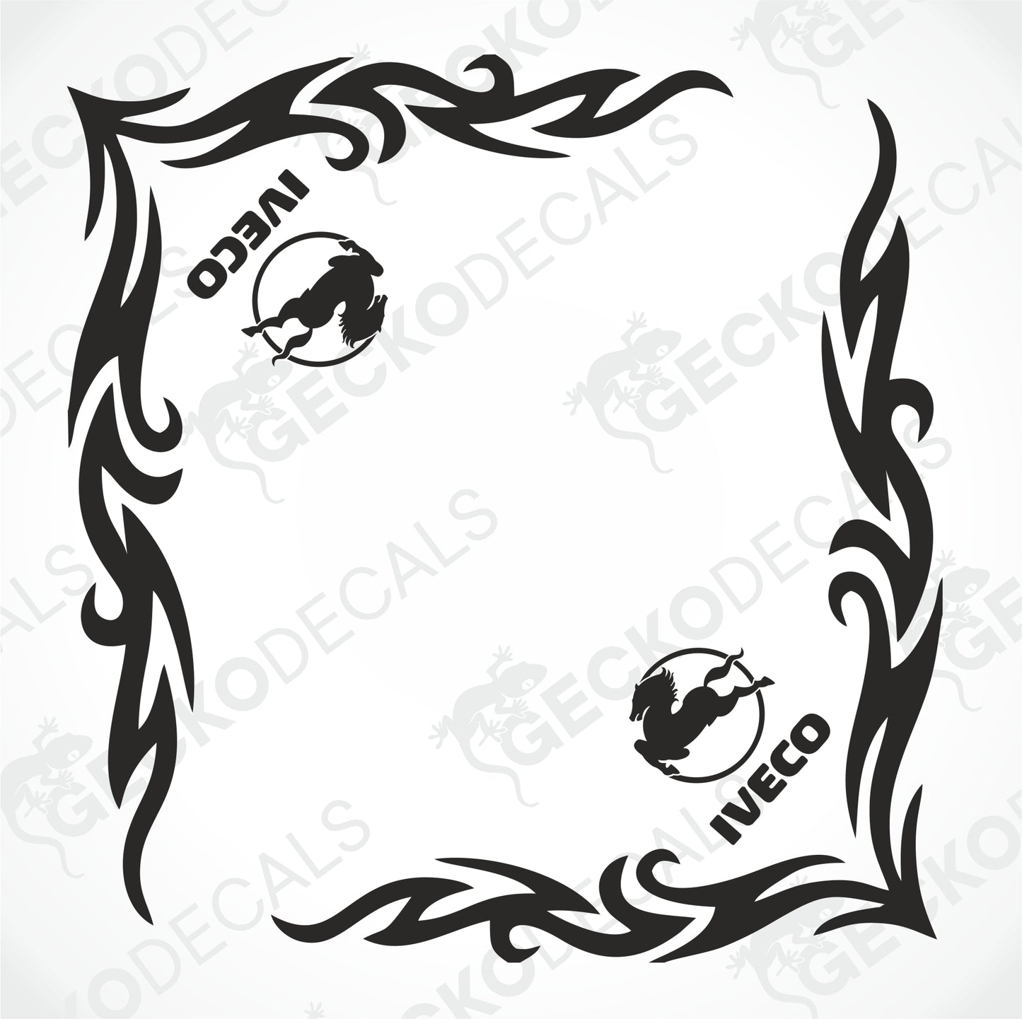IVECO TRIBAL SIDE WINDOW DECALS
