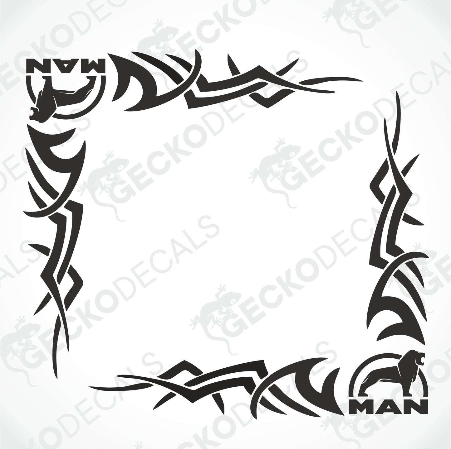 MAN TRIBAL SIDE WINDOW DECALS