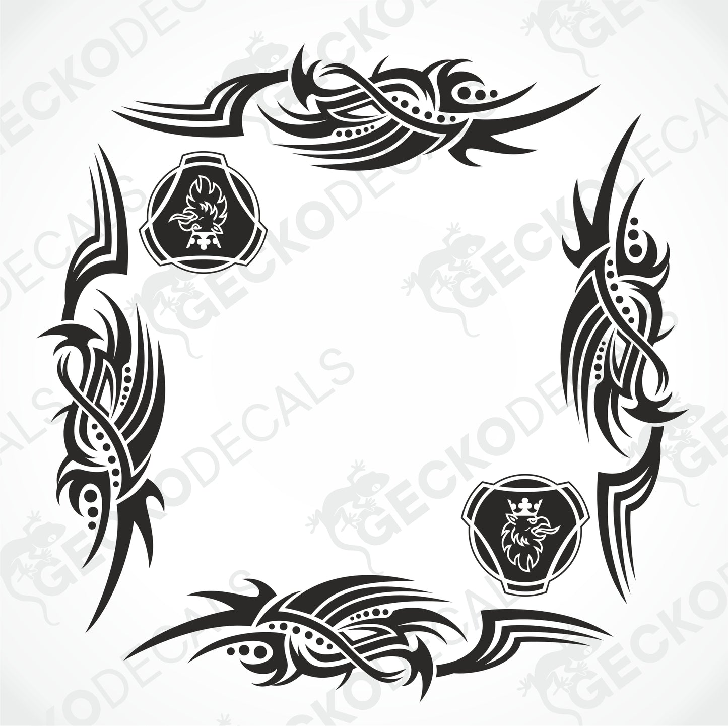 SCANIA TRIBAL SIDE WINDOW DECALS