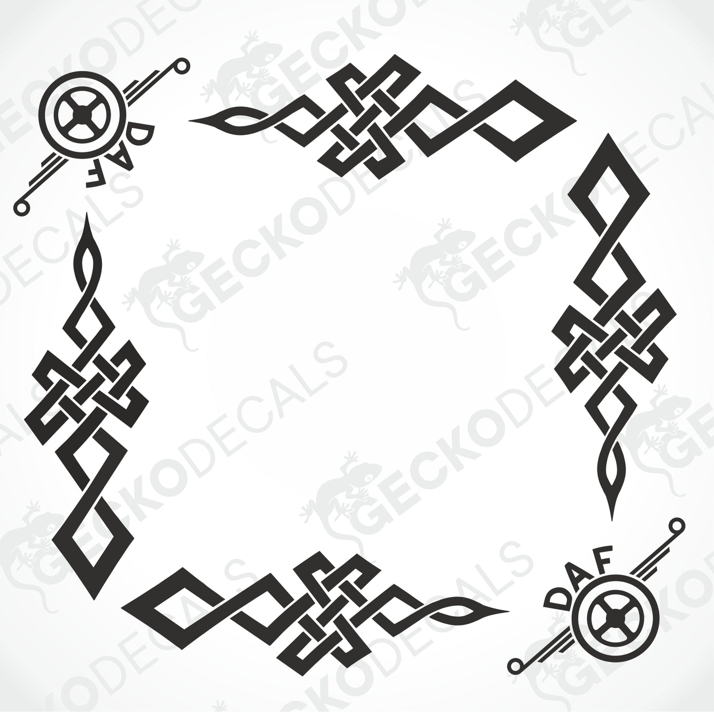 DAF TRIBAL SIDE WINDOW DECALS
