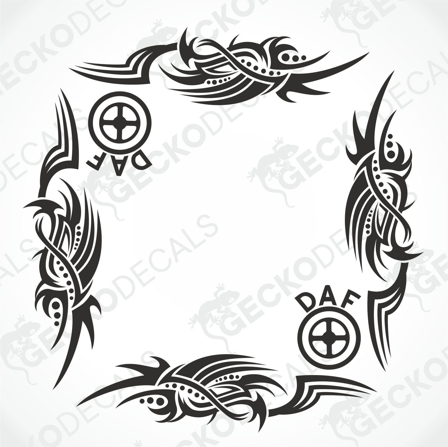 DAF TRIBAL SIDE WINDOW DECALS