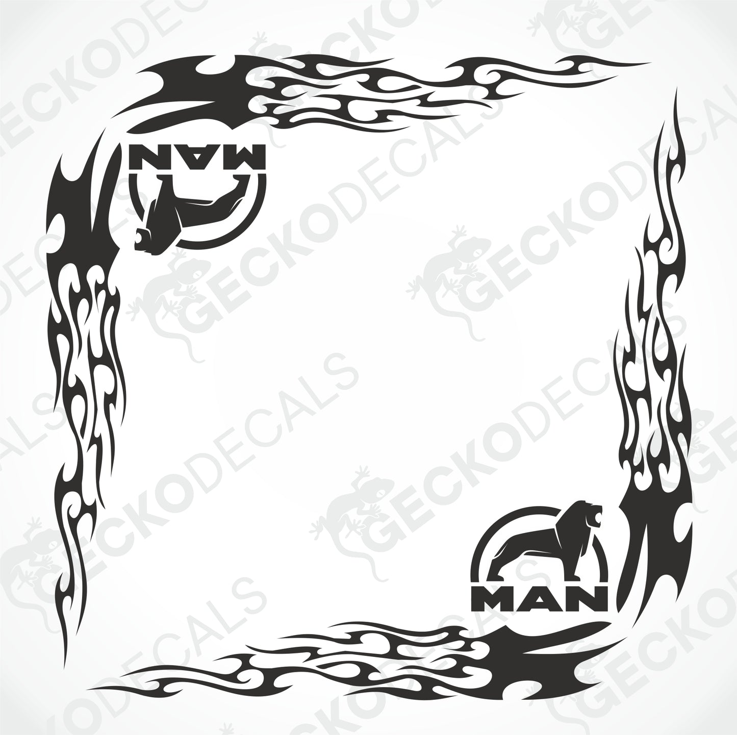 MAN TRIBAL SIDE WINDOW DECALS