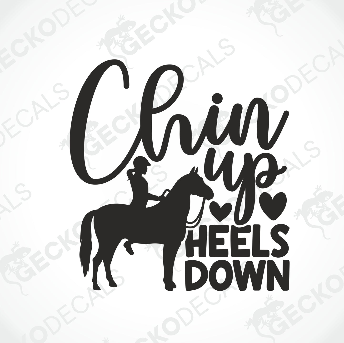 CHIN UP HEELS DOWN