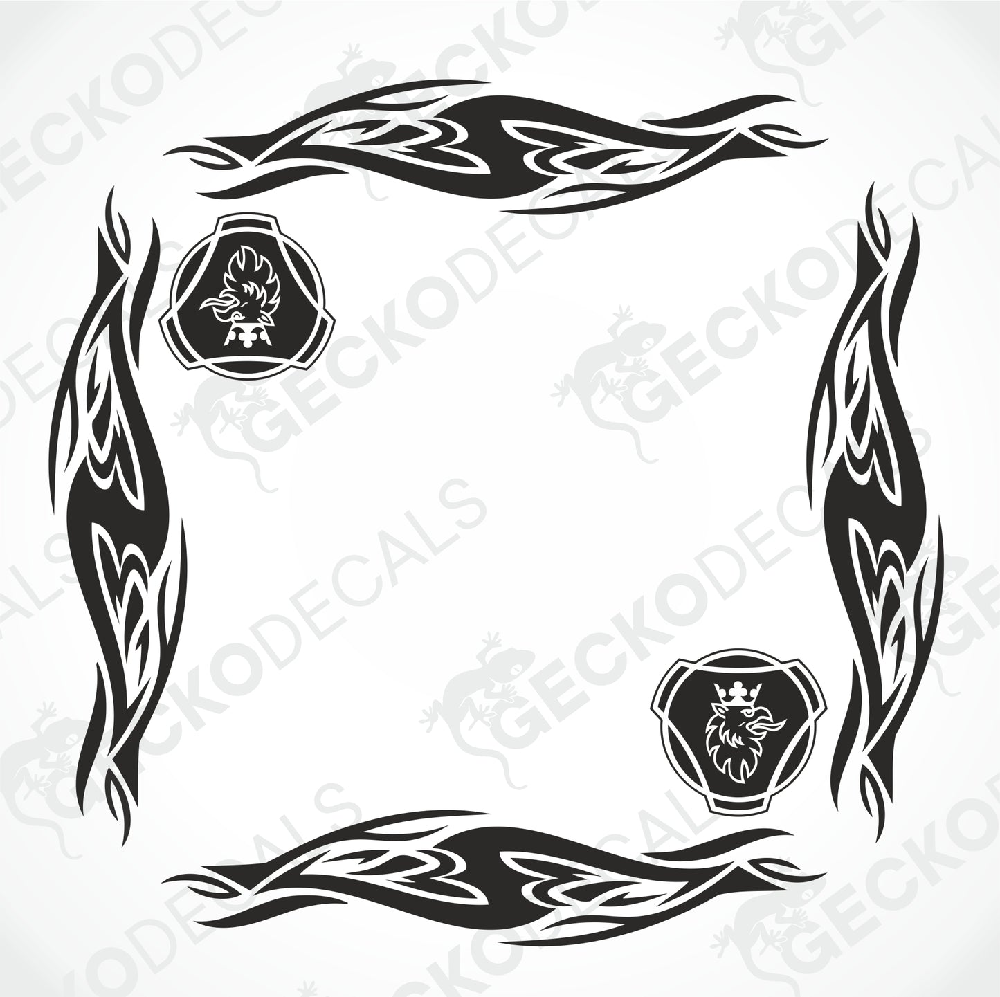 SCANIA TRIBAL SIDE WINDOW DECALS