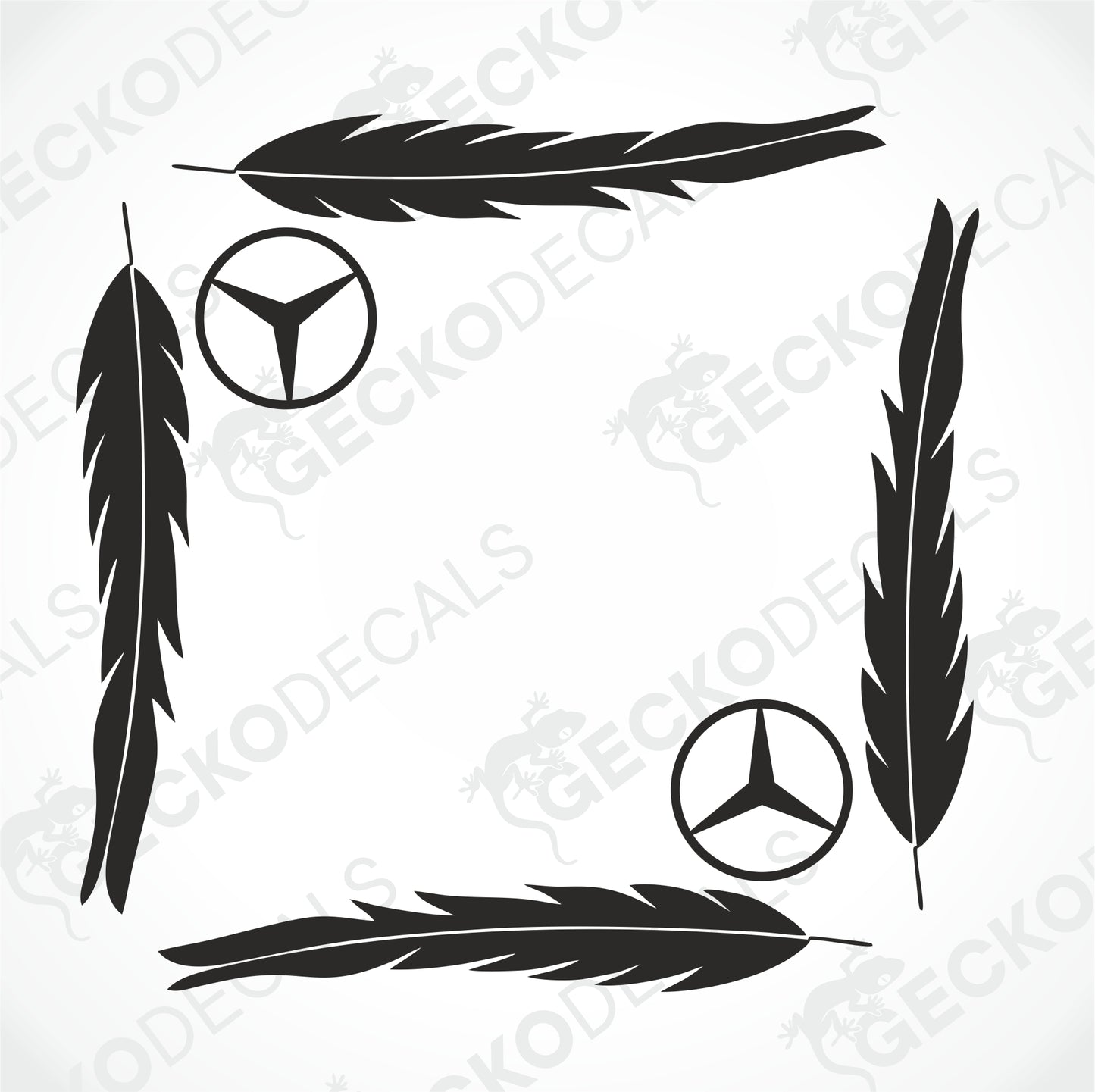 MERCEDES-BENZ DEKALER FÖR FÅGELFORMADE SIDORUTOR