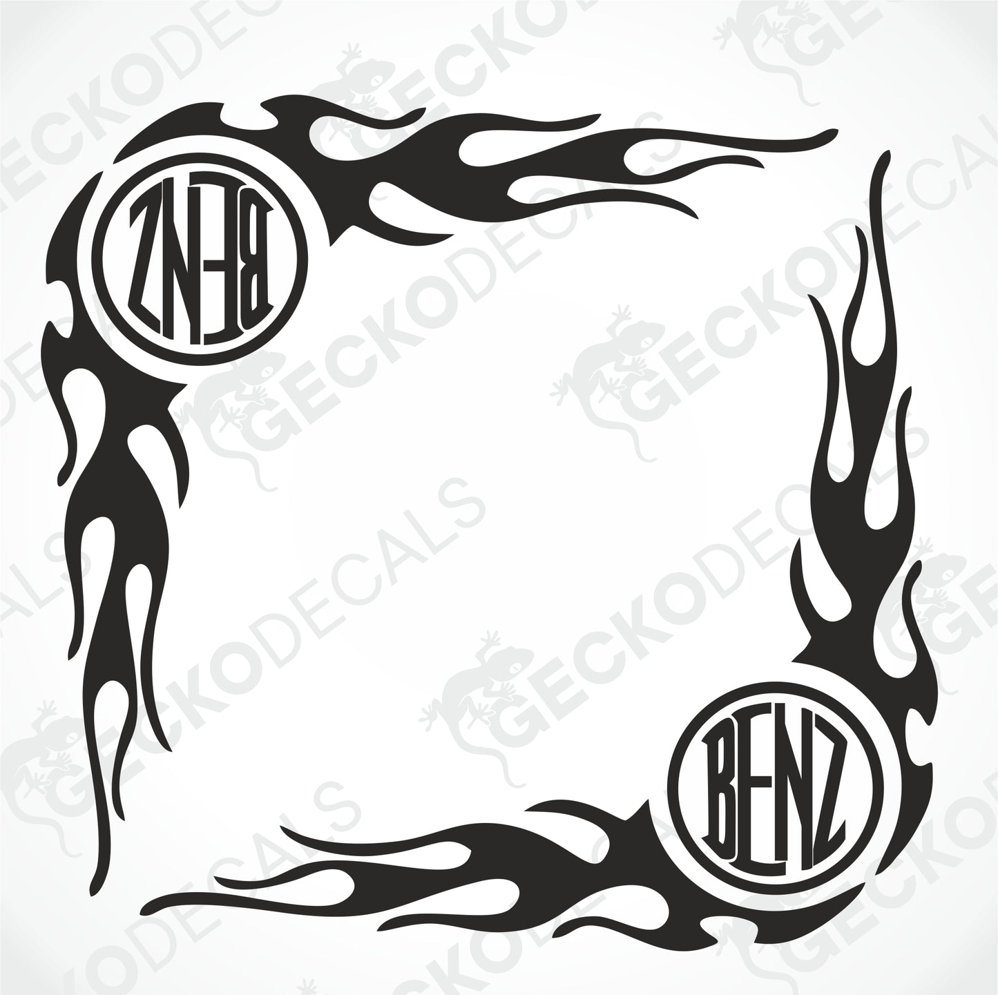 BENZ TRIBAL SIDE WINDOW DECALS