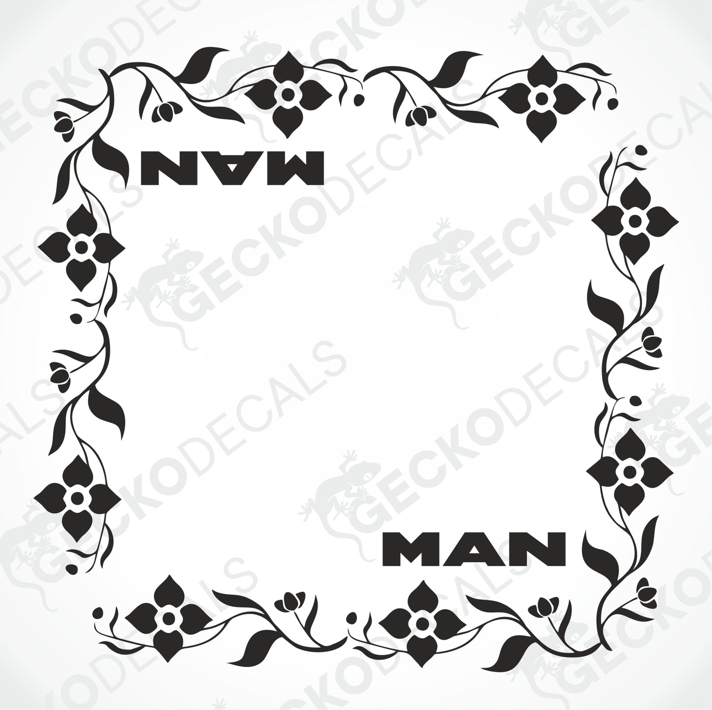 MAN FLORAL SIDE WINDOW DECALS