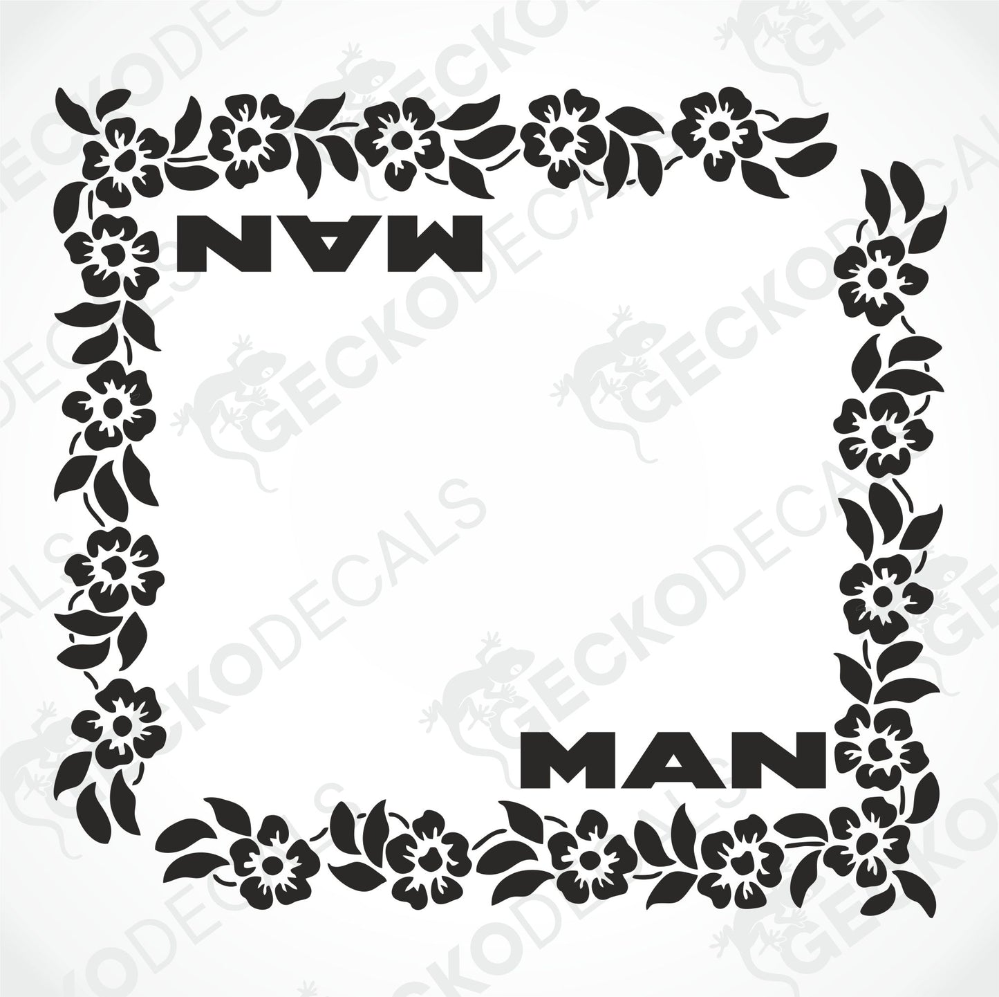 MAN FLORAL SIDE WINDOW DECALS