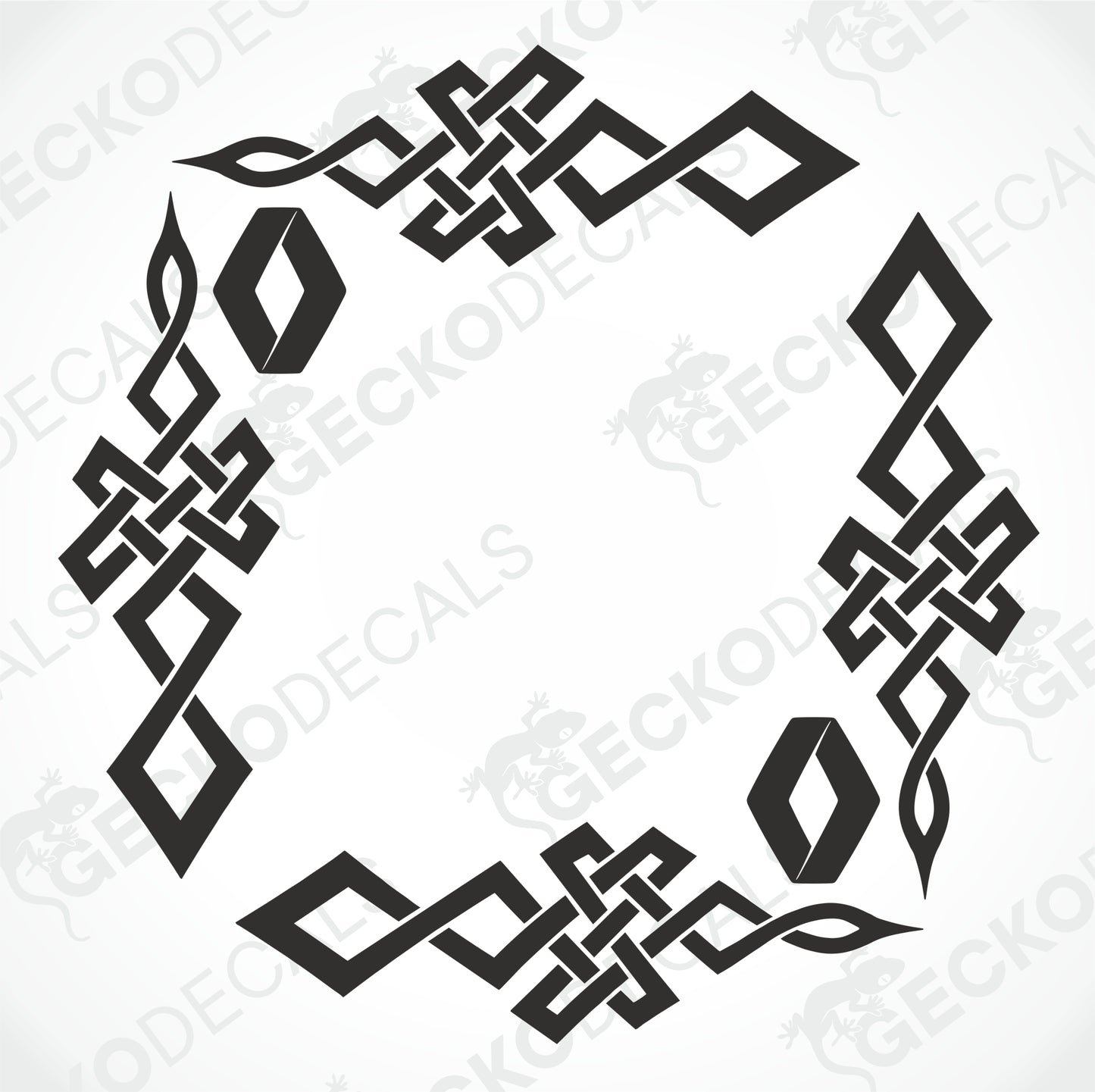 RENAULT TRIBAL SIDE WINDOW DECALS