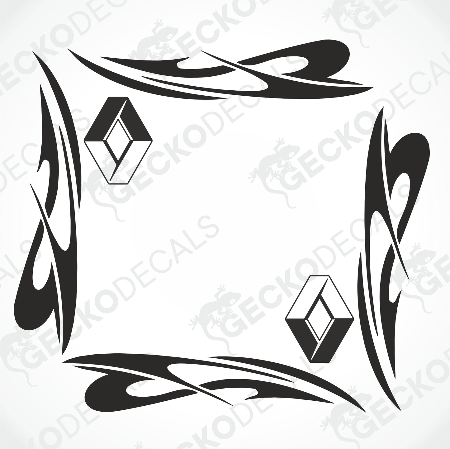 RENAULT TRIBAL SIDE WINDOW DECALS