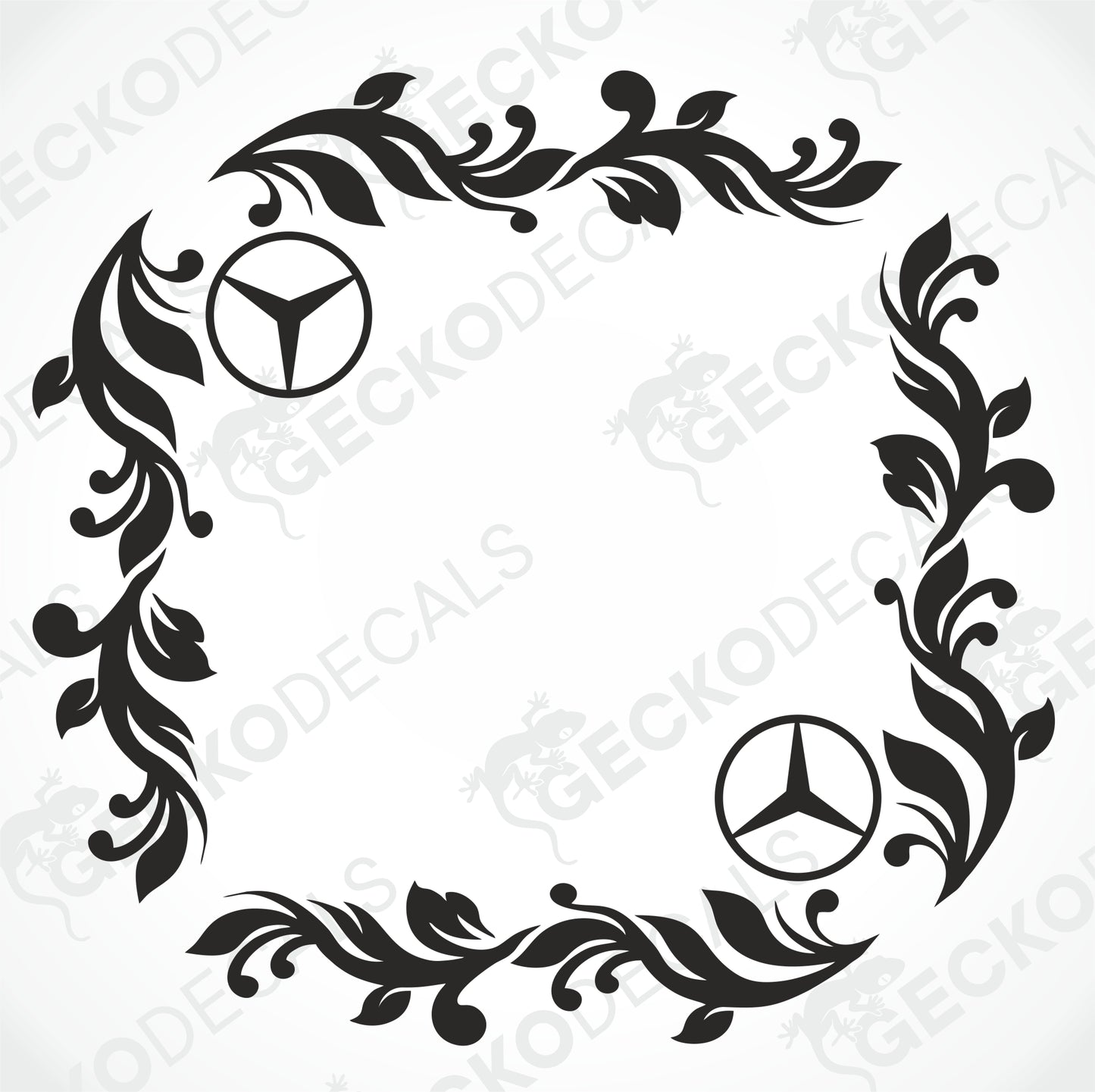 MERCEDES-BENZ FLORAL SIDE WINDOW DECALS