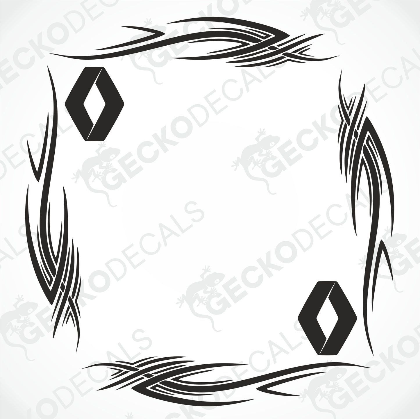 RENAULT TRIBAL SIDE WINDOW DECALS