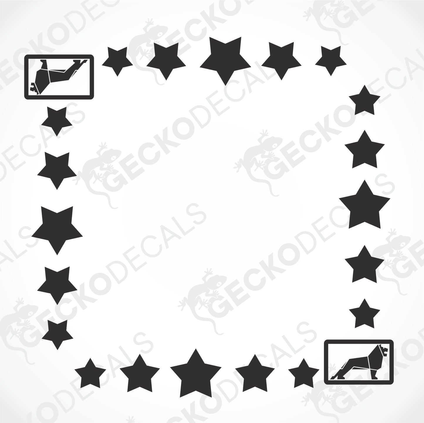 MAN STARS SIDE WINDOW DECALS