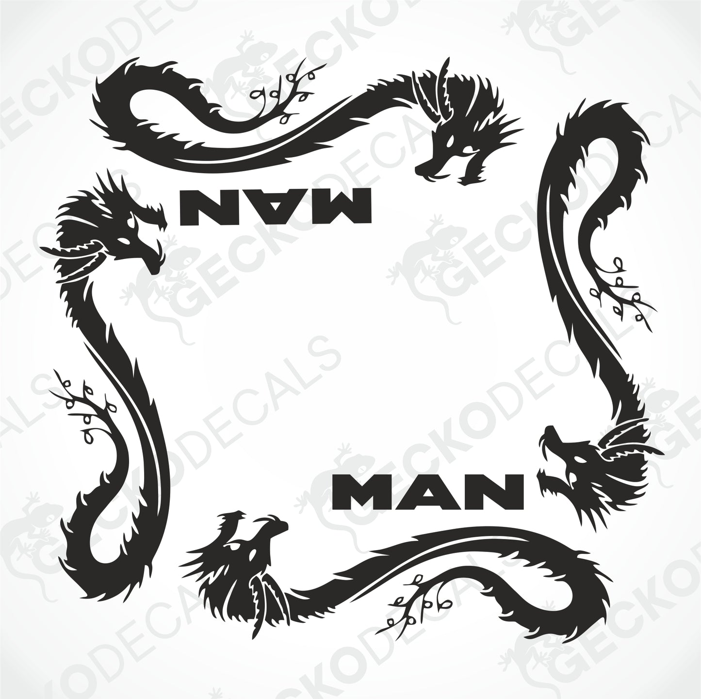 MAN DRAGON SIDE WINDOW DECALS