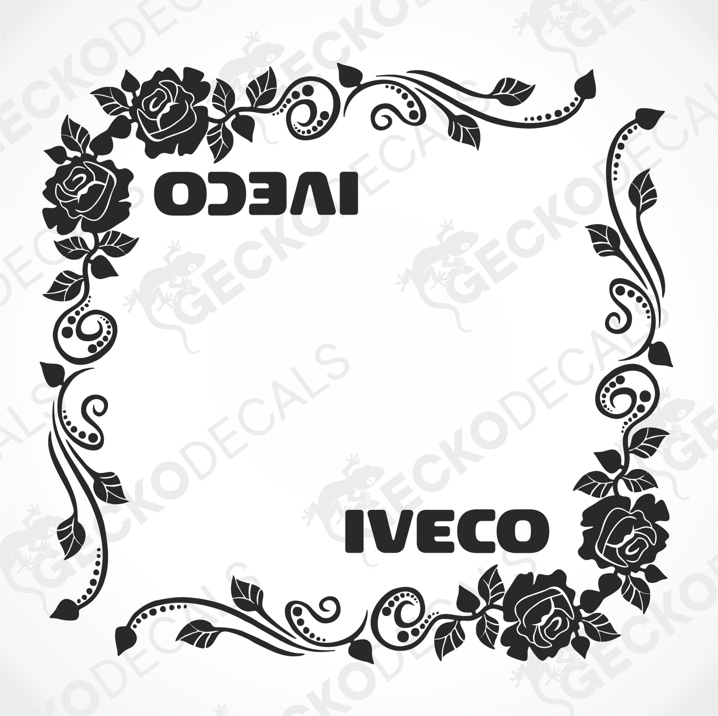 IVECO FLORAL SIDE WINDOW DECALS