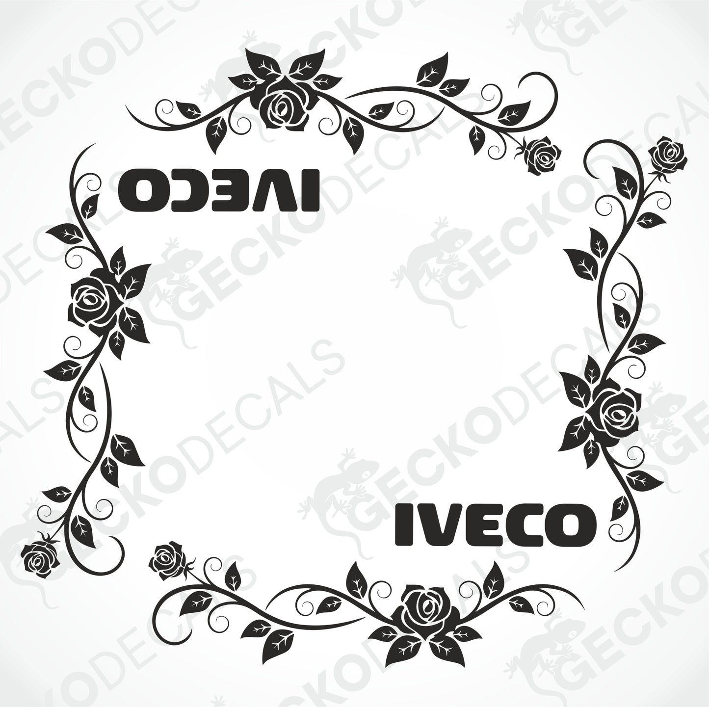 IVECO DEKALER FÖR SIDOFÖNSTER MED BLOMMOR