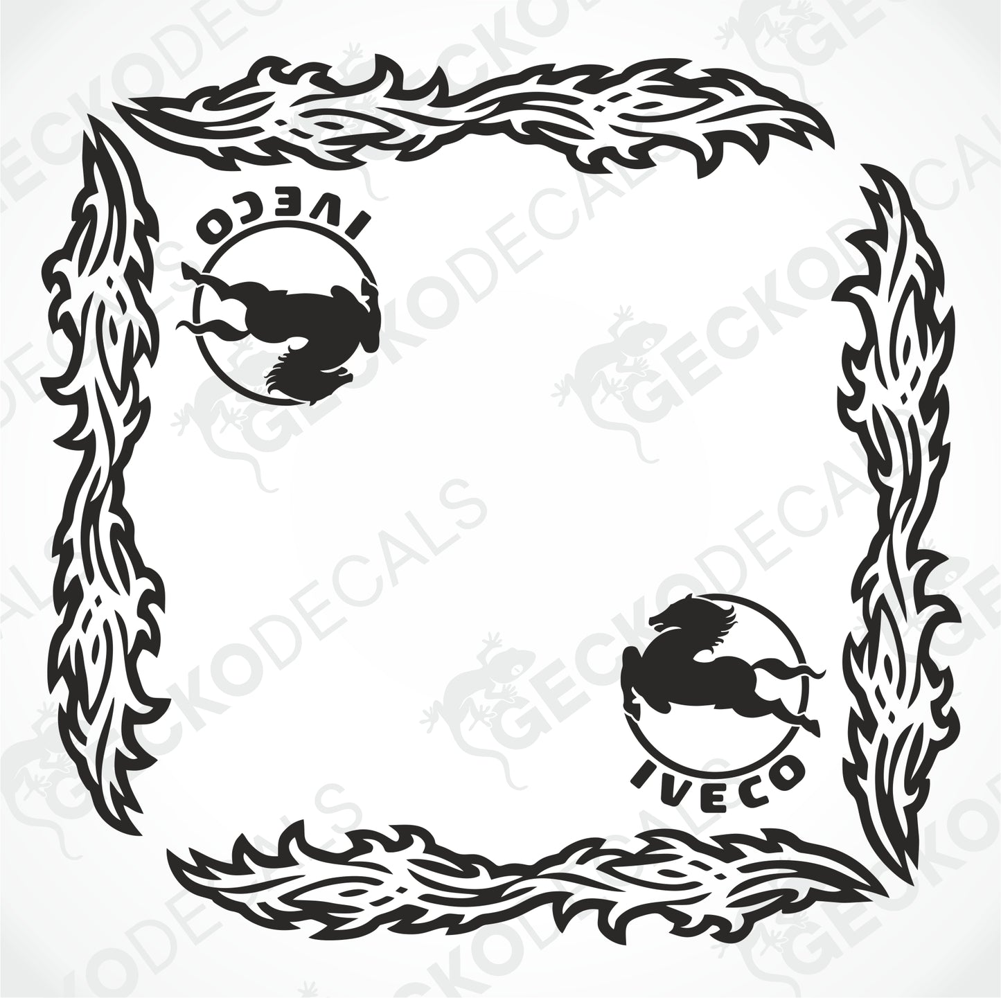 IVECO TRIBAL SIDE WINDOW DECALS