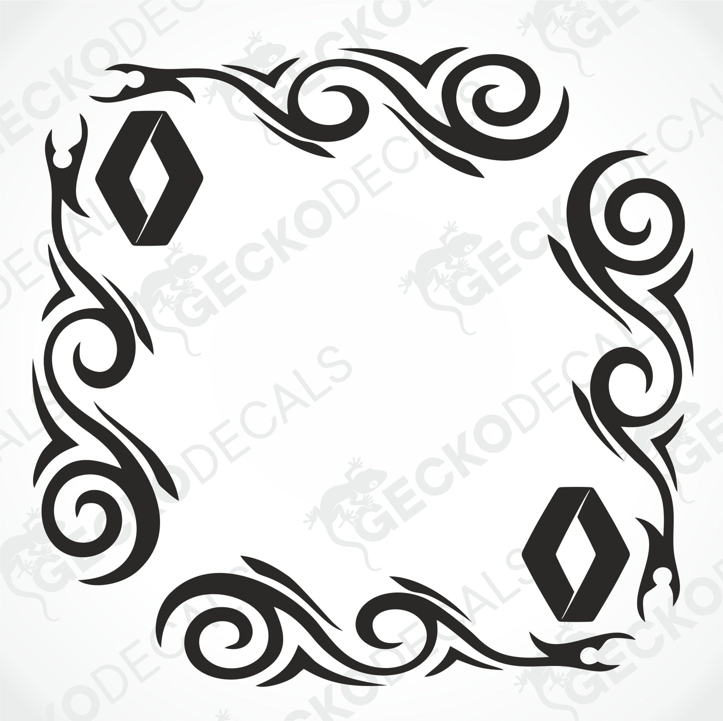 RENAULT TRIBAL SIDE WINDOW DECALS