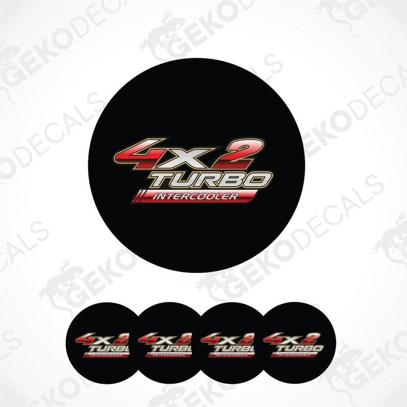 Set of '4x2 Turbo Intercooler' decals on a white background with 'Gekodecals' branding.