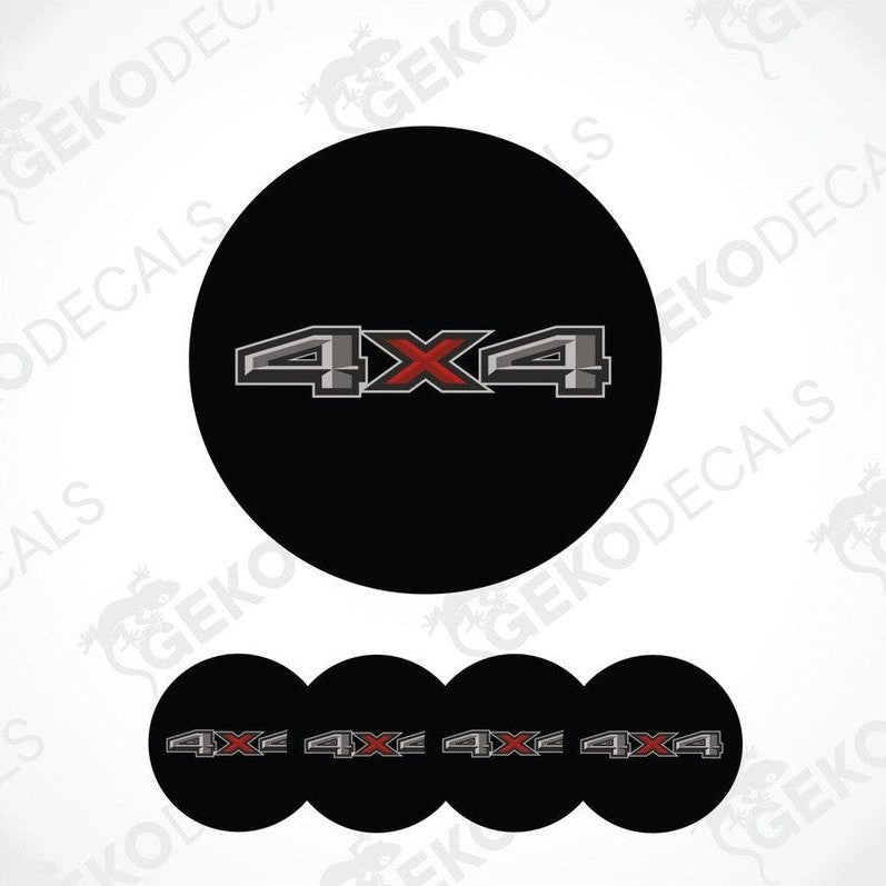 4x4 logo decal on a white background with 'Gekodecals' branding.