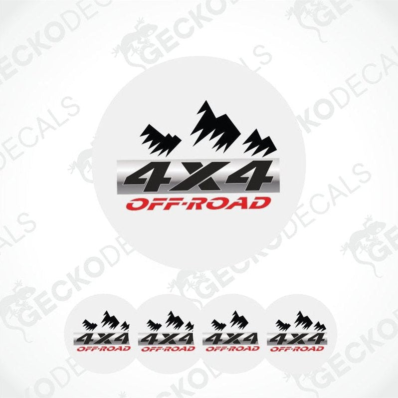 4x4 off-road decal set on a white background with 'Gecko Decals' branding.