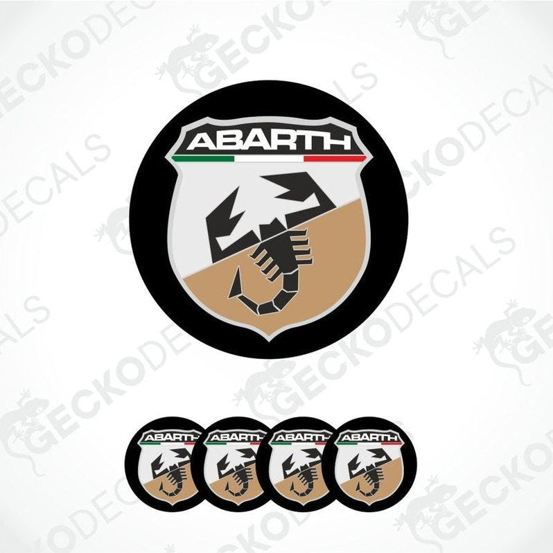 Abarth logo and branding on a white background