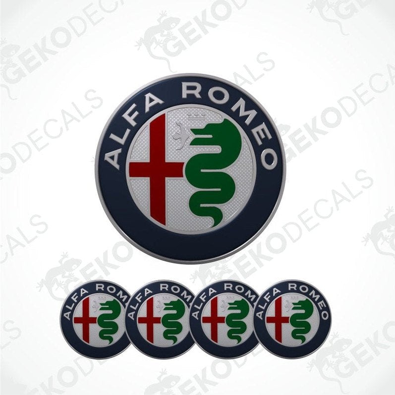 Alfa Romeo logo and brand name on a white background