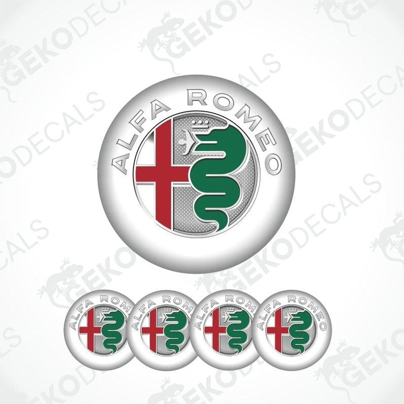 Alfa Romeo logo and emblem set on a white background
