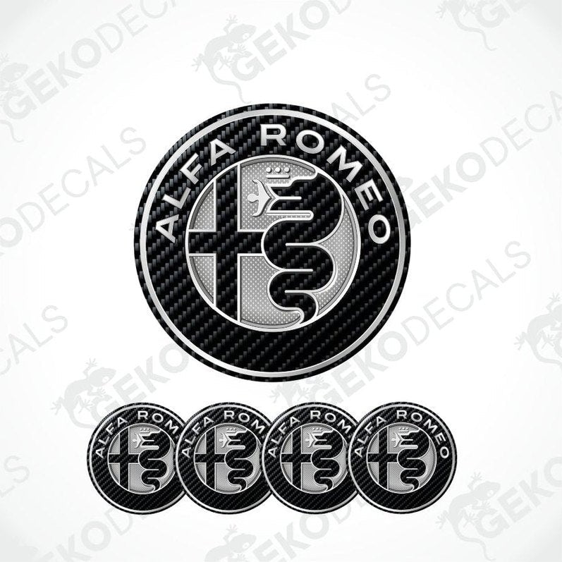 Alfa Romeo logo and brand name on a white background