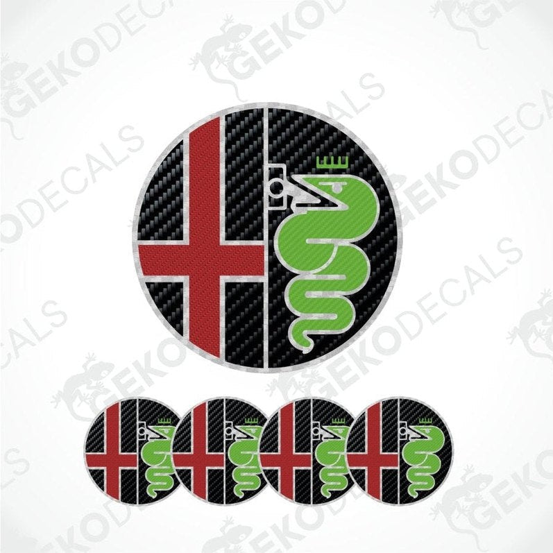Set of car stickers with British flag and snake design on a white background.