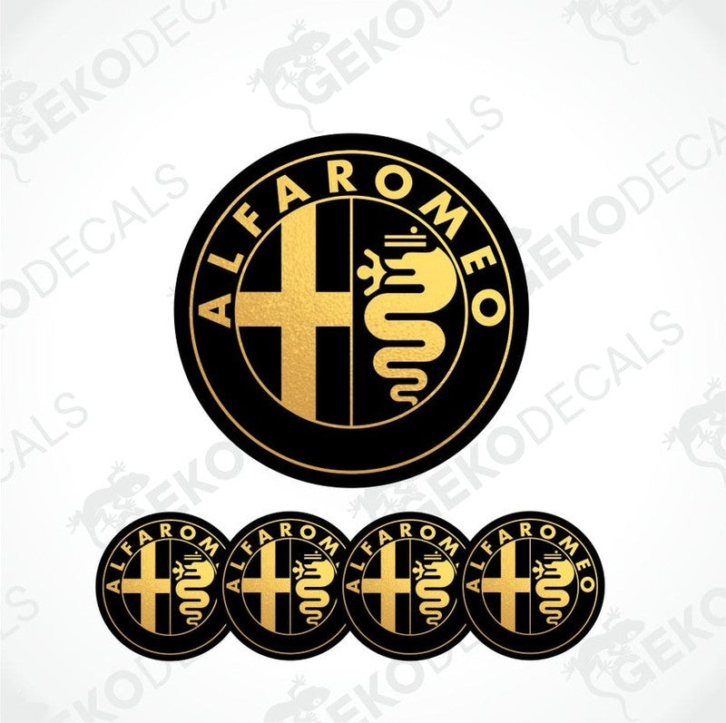Alf Romeo logo and branding on a white background with 'Gekodecals' watermark.