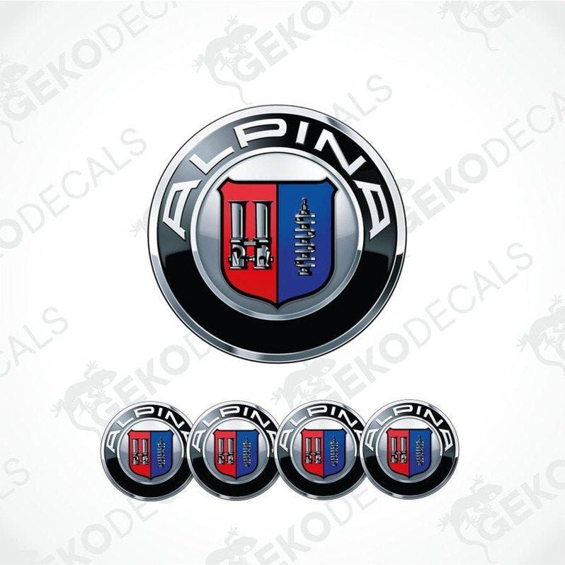 Alpina logo and emblem set on a white background