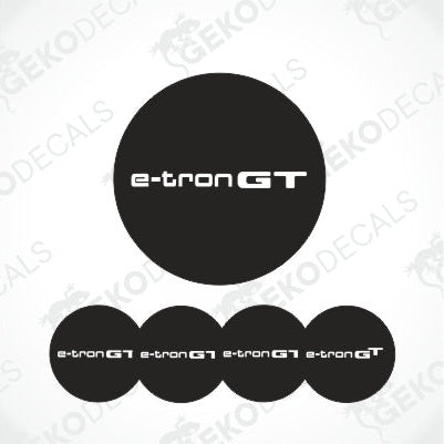 e-tron GT logo on black circle