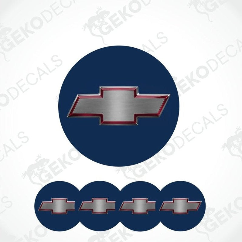 Chevrolet logo decal set on a white background with 'Geckodecals' branding.