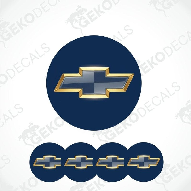 Chevrolet logo and decals on a white background with 'Geckodecals' watermark.