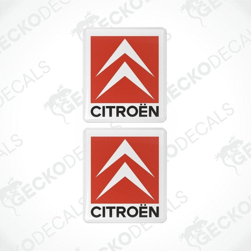 Two red and white vinyl decals with the CITROEN logo.