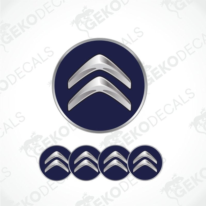 Citroén logo decal set on a white background with 'Gekodecals' watermark.