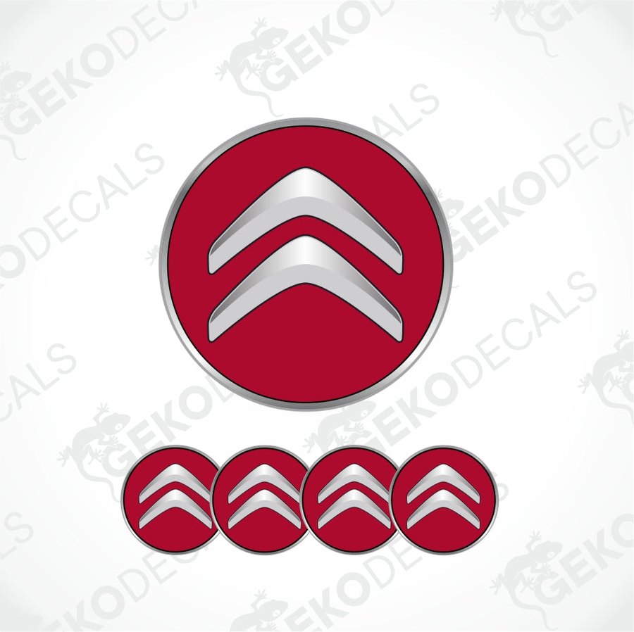 Citroén logo decal set on a white background