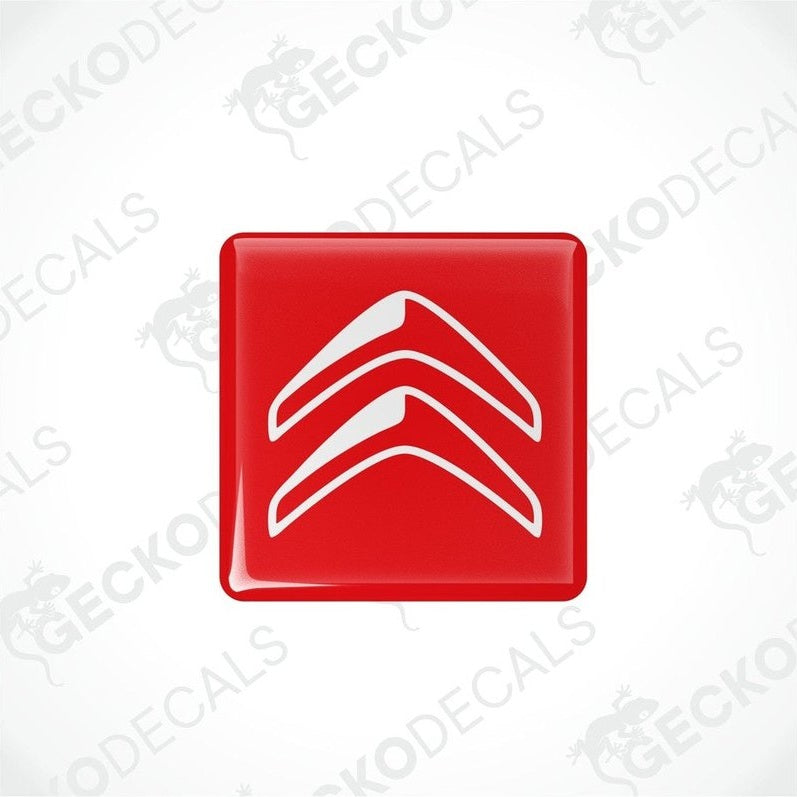 Red vinyl stickers with white Citroen logo.