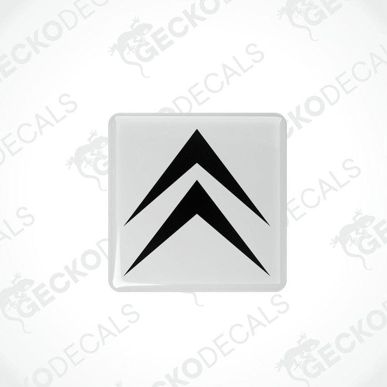 White vinyl stickers with black Citroen logo.