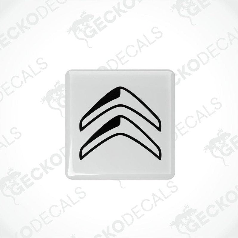 White vinyl stickers with black Citroen logo.