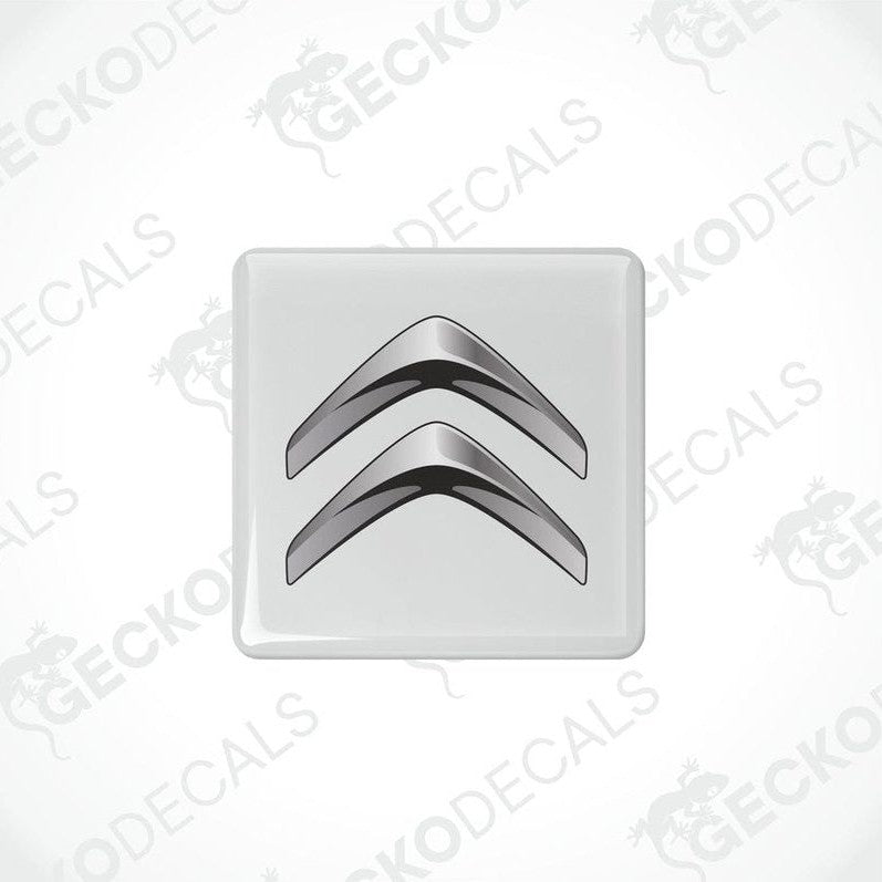 White vinyl decals with a silver chevron design.