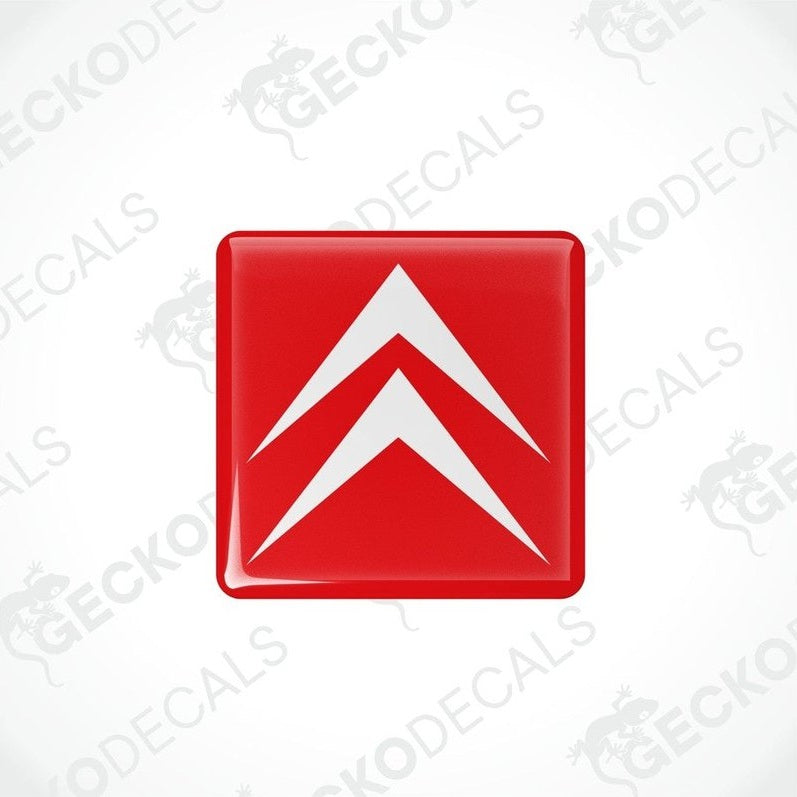 Red vinyl stickers with white Citroen logo.
