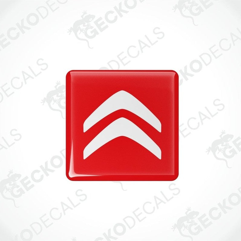 Red vinyl stickers with white Citroen logo.
