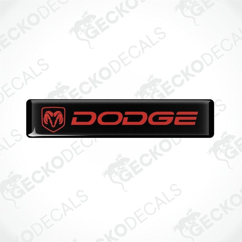 black vinyl decals with the Dodge logo in red.