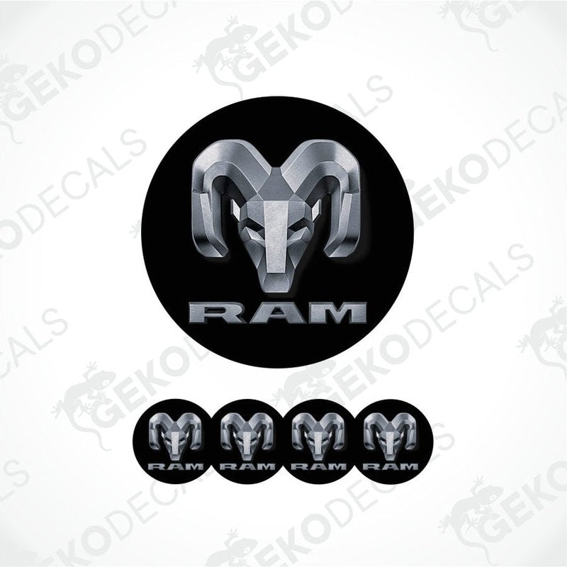 RAM logo and brand name on a white background with 'Gekodecals' watermark.
